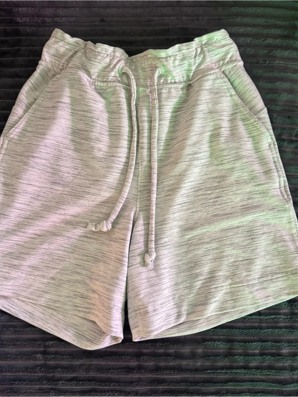 Lululemon Woman’s Heather Gray hellosunday Drawstring Shorts